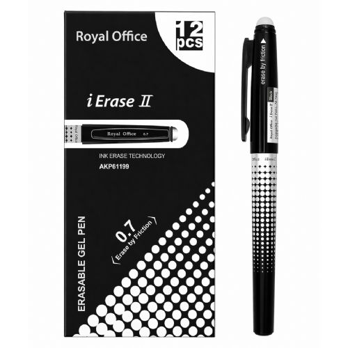 PENNE FRIX ROYAL OFFICE ERASABLE PUNTA 0,7 mm NERA CF 12pz